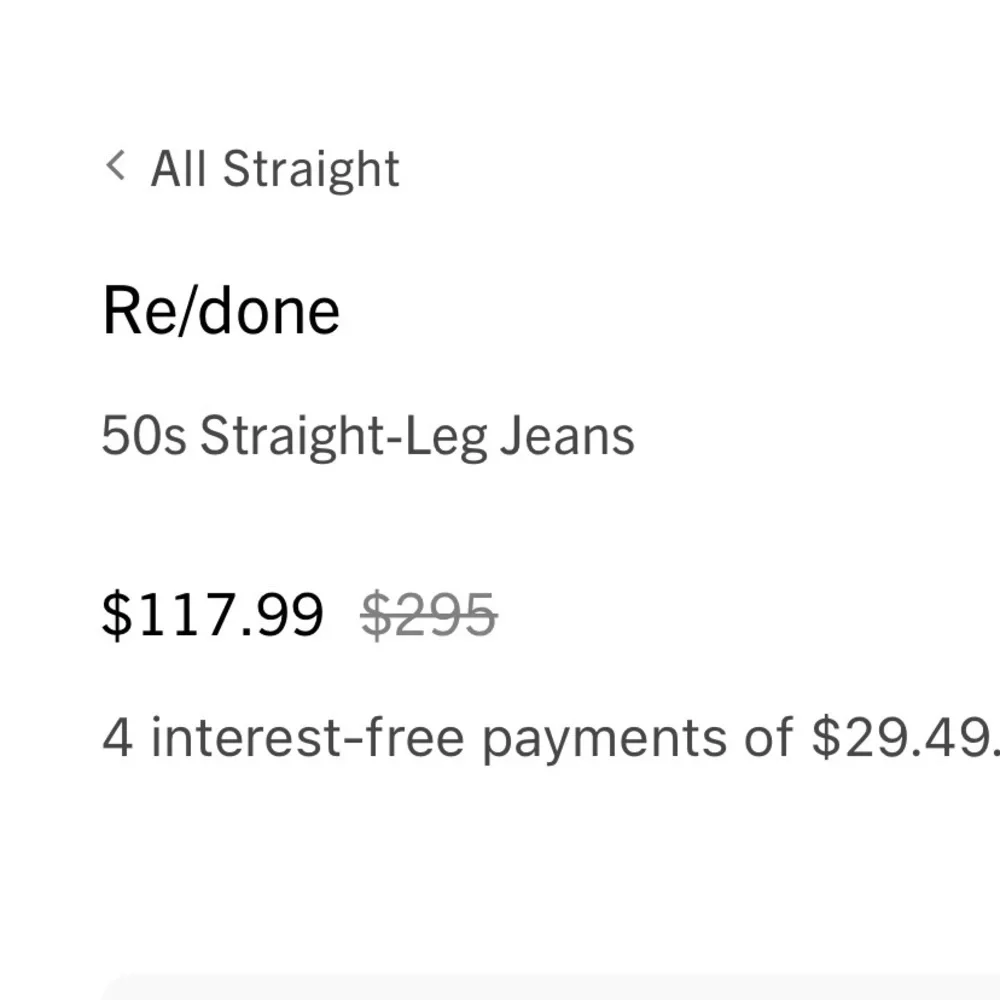 RE/DONE 50’s Straight Denim Jeans